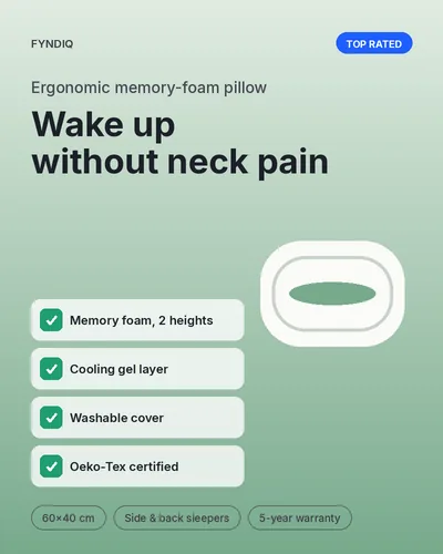 Infographic slide for an ergonomic pillow